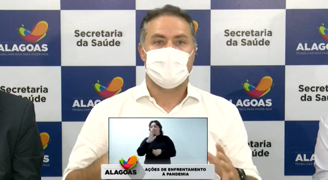 Doses chegam hoje e Renan Filho confirma vacinação para alagoanos entre 44 e 47 anos