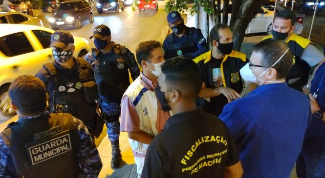 Covid-19: Prefeitura de Maceió faz blitz em bares e restaurantes pelo cumprimento do decreto