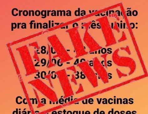 Maceió segue vacinando pessoas com 42 e calendário que aponta para 38 anos é falso