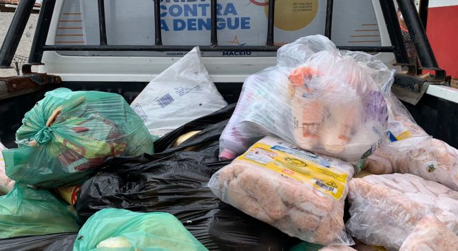 Vigilância Sanitária apreende 1.100 kg de alimentos impróprios na parte alta de Maceió