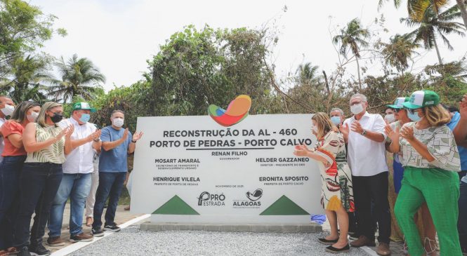Renan Filho entrega a obra de reconstrução  de 23 km da rodovia AL-460