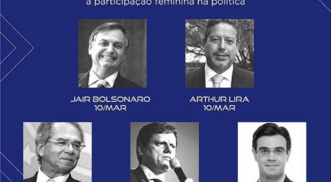 Evento sobre mulheres na política, com Bolsonaro e Lira, tem apenas homens palestrando