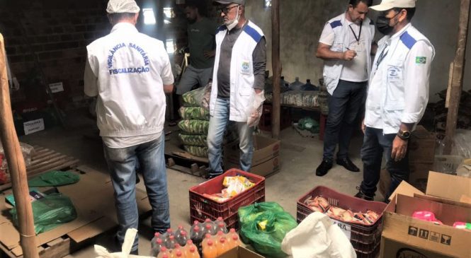 Vigilância Sanitária apreende 3 mil kg de alimentos impróprios para consumo