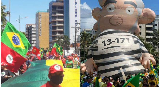 Primeiro de maio em Maceió acentuou a polarização entre Lula e Bolsonaro