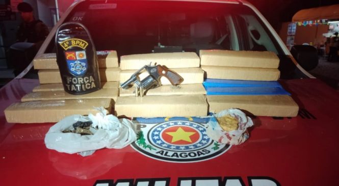 Ação da SSP prende homem e apreende 15kg de drogas na parte alta de Maceió