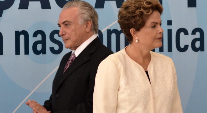 A história não perdoa a prática da traição, diz Dilma para Michel Temer
