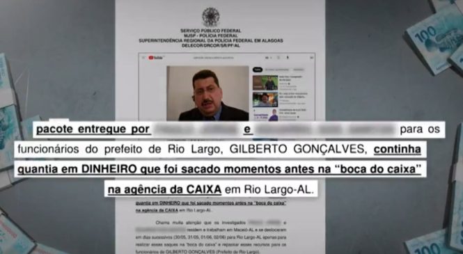 PF investiga desvio de verbas em Rio Largo; Imagens mostram entrega de propina