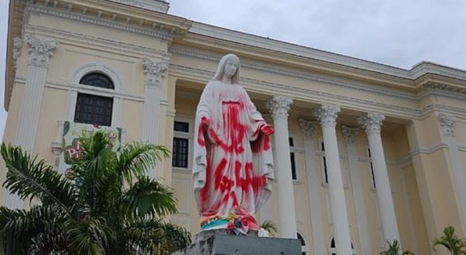 Imagem de Nossa Senhora de Fátima é vandalizada no Jaraguá