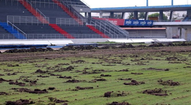 Selaj inicia obras de instalação de nova drenagem, irrigação e gramado do Rei Pelé