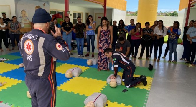 Socorristas do Samu Alagoas realizam cursos de primeiros socorros para profissionais da rede infantil de ensino