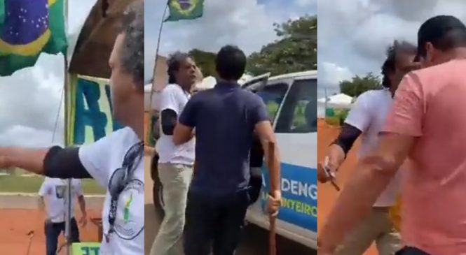 Vídeo: Bolsonaristas agridem e expulsam de quartel agente da Vigilância Ambiental