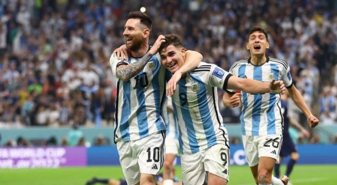 Argentina de Messi atropela Croácia e se classifica par final da Copa