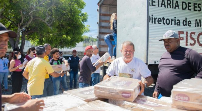 Mais de 24t de alimentos são distribuídos pela Sefaz para instituições cadastradas na NFC