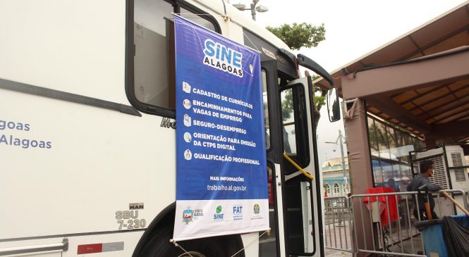 Sine Alagoas levará na terça os serviços do Ônibus do Trabalho e Emprego para Paripueira