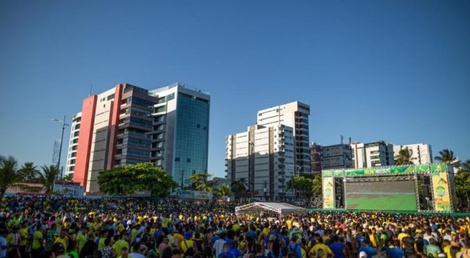 Música e animação agitam o jogo do Brasil na Arena Massayó nesta sexta-feira