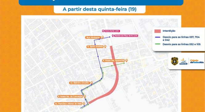 Obra de saneamento modifica trânsito da Santa Lúcia a partir desta quinta