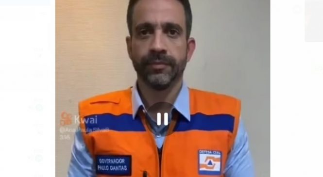 Defesa Civil informa que é falso vídeo do governador que circula nas redes alertando sobre temporal