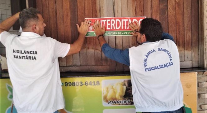 Vigilância Sanitária de Maceió interdita barraca de tapioca por funcionamento irregular