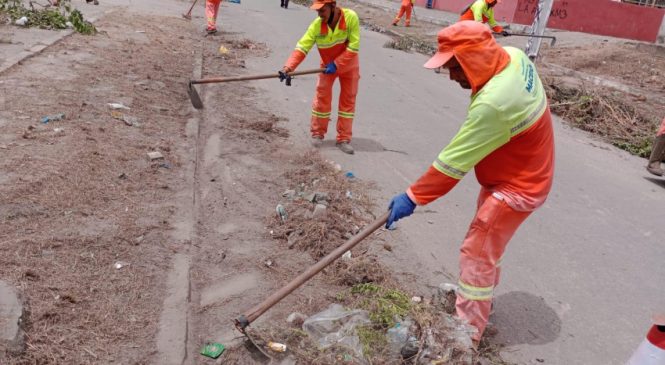 Desenvolvimento Sustentável realiza mutirão de limpeza em bairros da parte alta e baixa da capital