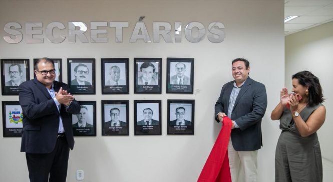 George Santoro e Artur Rogério Ferreira recebem homenagens na Galeria dos Secretários da Sefaz