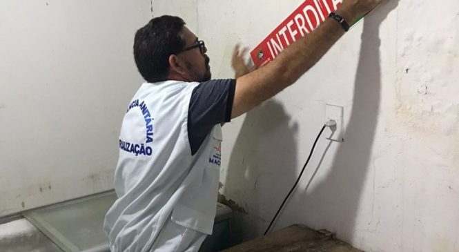 Vigilância Sanitária interdita lanchonete no bairro do Trapiche