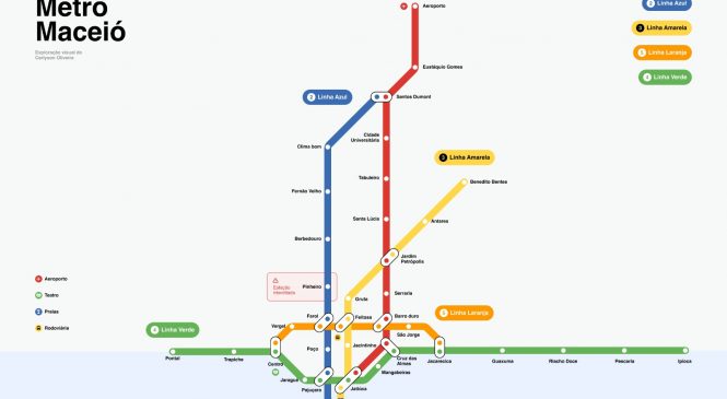 Design pronto: Não custa sonhar, mas seria bom demais linhas de metrô em Maceió