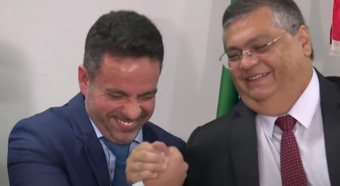 Vídeo: Flávio Dino e o governador Paulo Dantas entregam viaturas do Pronasci