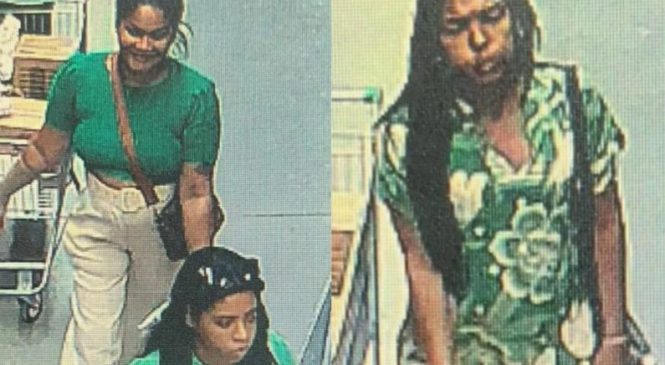 Polícia divulga imagens de mulheres furtando carteira em supermercado de Maceió