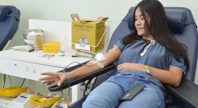 Hemoal faz coleta de sangue em Porto Calvo e cadastro para doação de medula óssea em Arapiraca