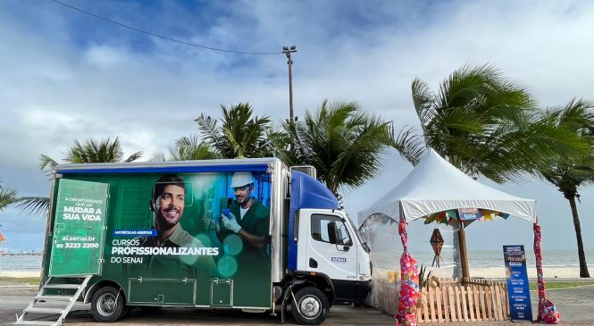 Senai Truck leva oportunidades e diversão à Vila Junina de Jaraguá