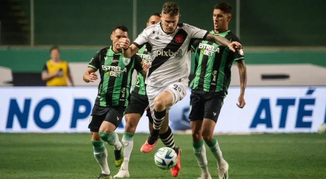 Vasco vence o América-MG no apagar das luzes e deixa o Z-4 do Brasileirão