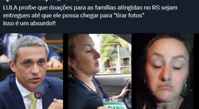 PF mira Gayer, do PL, por mentira sobre “Lula proibir doações em RS pra tirar foto antes”