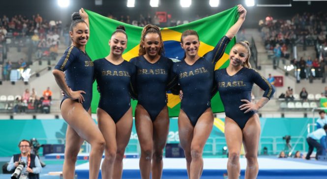 Brasil é prata na disputa por equipes na ginástica artística feminina