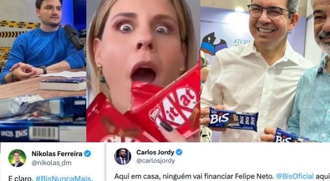 Felipe Neto faz propaganda de Bis e bolsonaristas compram o chocolate para jogar no lixo