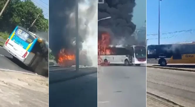 Milicianos tocam fogo em ônibus no Rio em protesto contra a morte de líder de facção