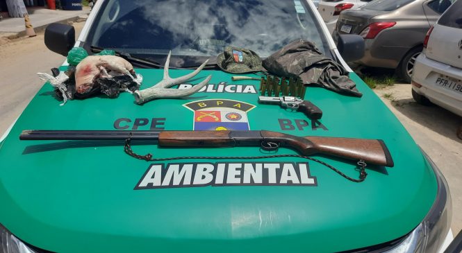 Polícia Ambiental apreende armas de fogo utilizadas para caça ilegal em União dos Palmares