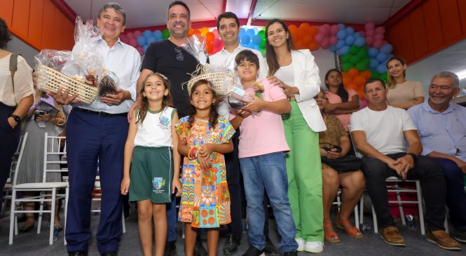 Dantas entrega em Jequiá 51ª Creche Cria e cumpre agenda contra a fome ao lado de Wellington Dias