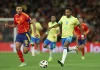 Brasil e Espanha empatam em amistoso de seis gols e arbitragem polêmica