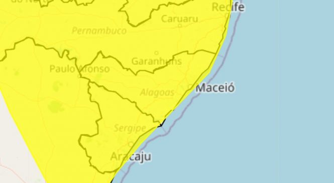 Inmet: Alagoas inteira está em alerta de chuvas intensas