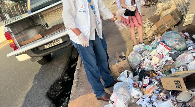 Vigilância Sanitária recolhe medicamentos descartados de forma ilegal em Mangabeiras