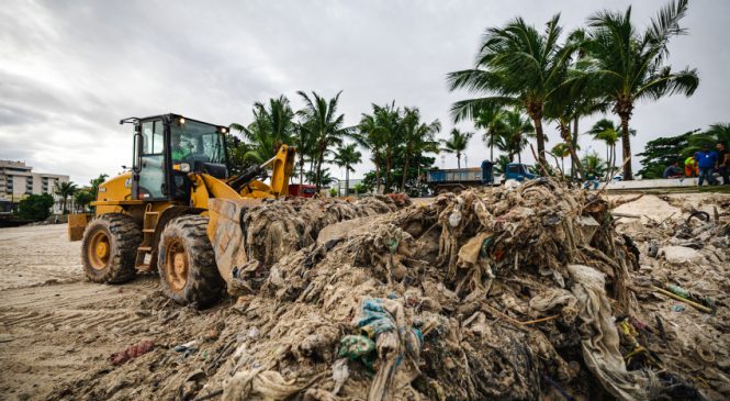 Prefeitura tirou mais de 420 toneladas de lixo da foz do Salgadinho