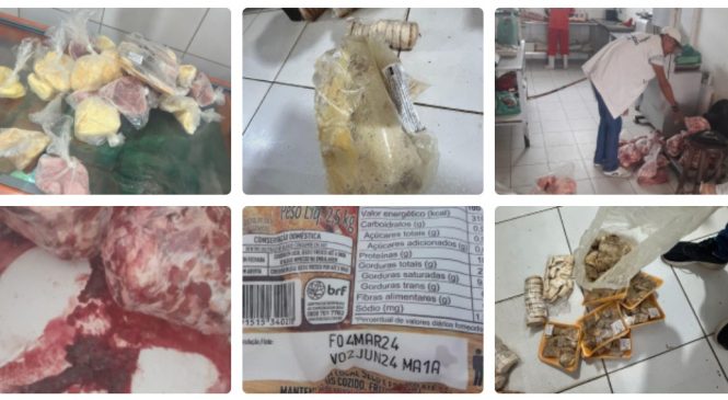 Vigilância Sanitária apreende 230 kg de alimentos estragados no Benedito Bentes