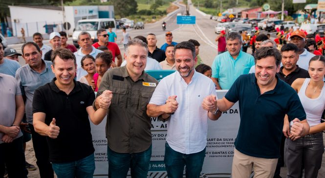 Dantas inaugura trecho da duplicação da rodovia AL-220 em Batalha