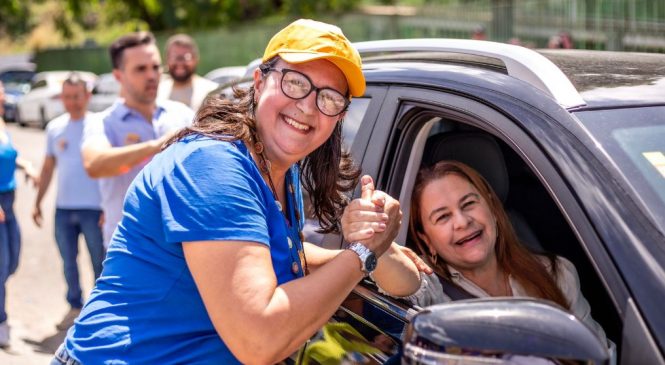 Rosa Tenório inicia campanha com adesivaço e ações de rua