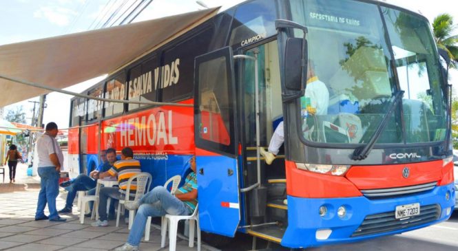 Hemoal realiza coletas externas de sangue em Arapiraca e Maceió nesta terça