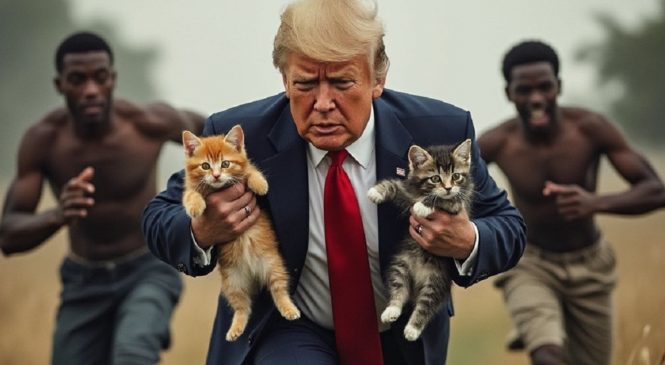 Apoiadores dizem no X que Trump salvará gatinhos de serem comidos por haitianos